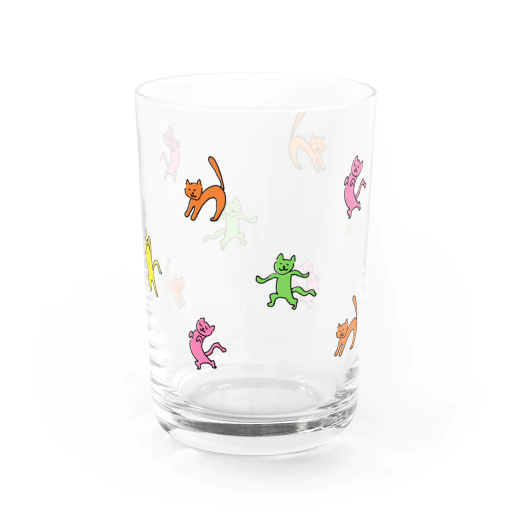 Misato Ugai illustration shopのOdoru Neko Water Glass :front