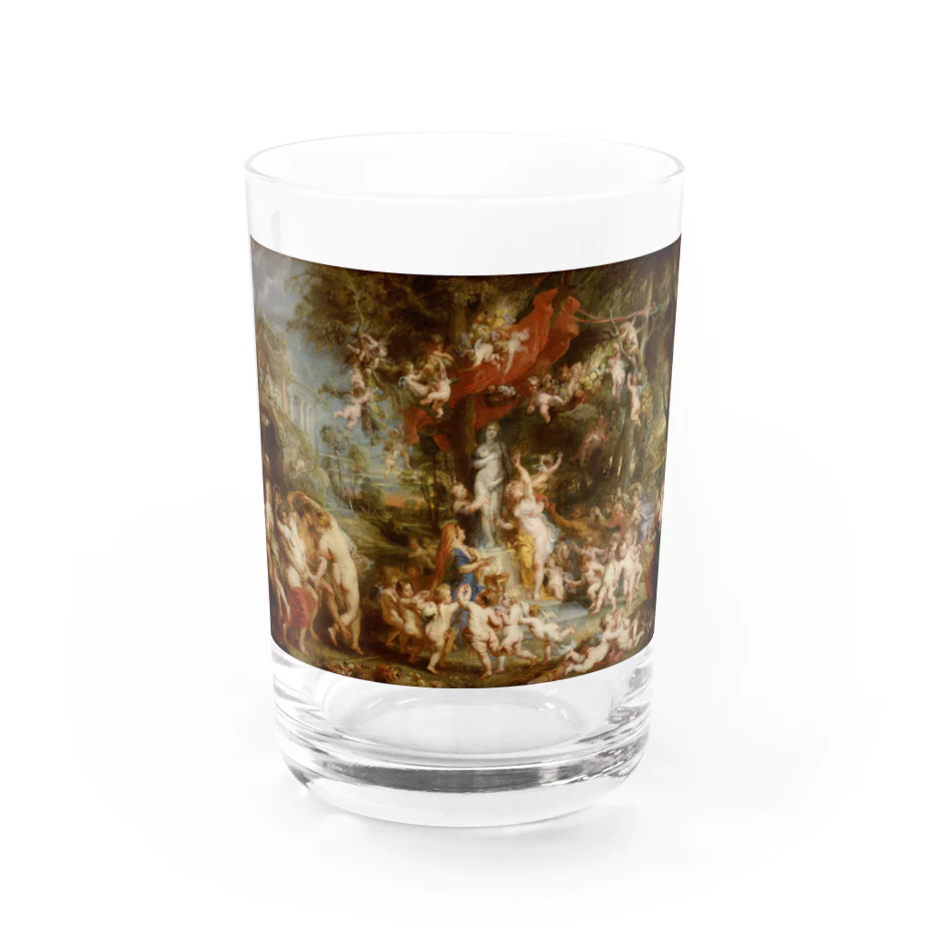 世界の絵画アートグッズのピーテル・パウル・ルーベンス 《ヴィーナスの饗宴》 Water Glass :front