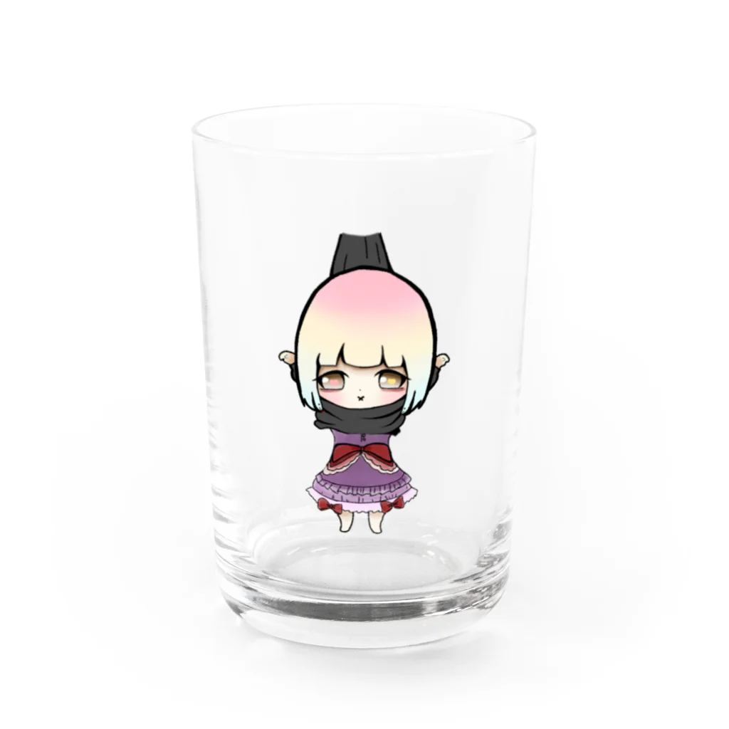 田中まり太屋の黒蜜みつこちゃん Water Glass :front