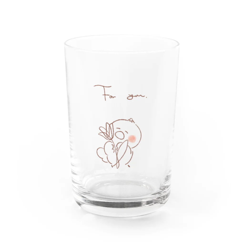 ぱれふるのオンラインショップ☽･:*のシンプルなぷっちゃんぐらす Water Glass :front