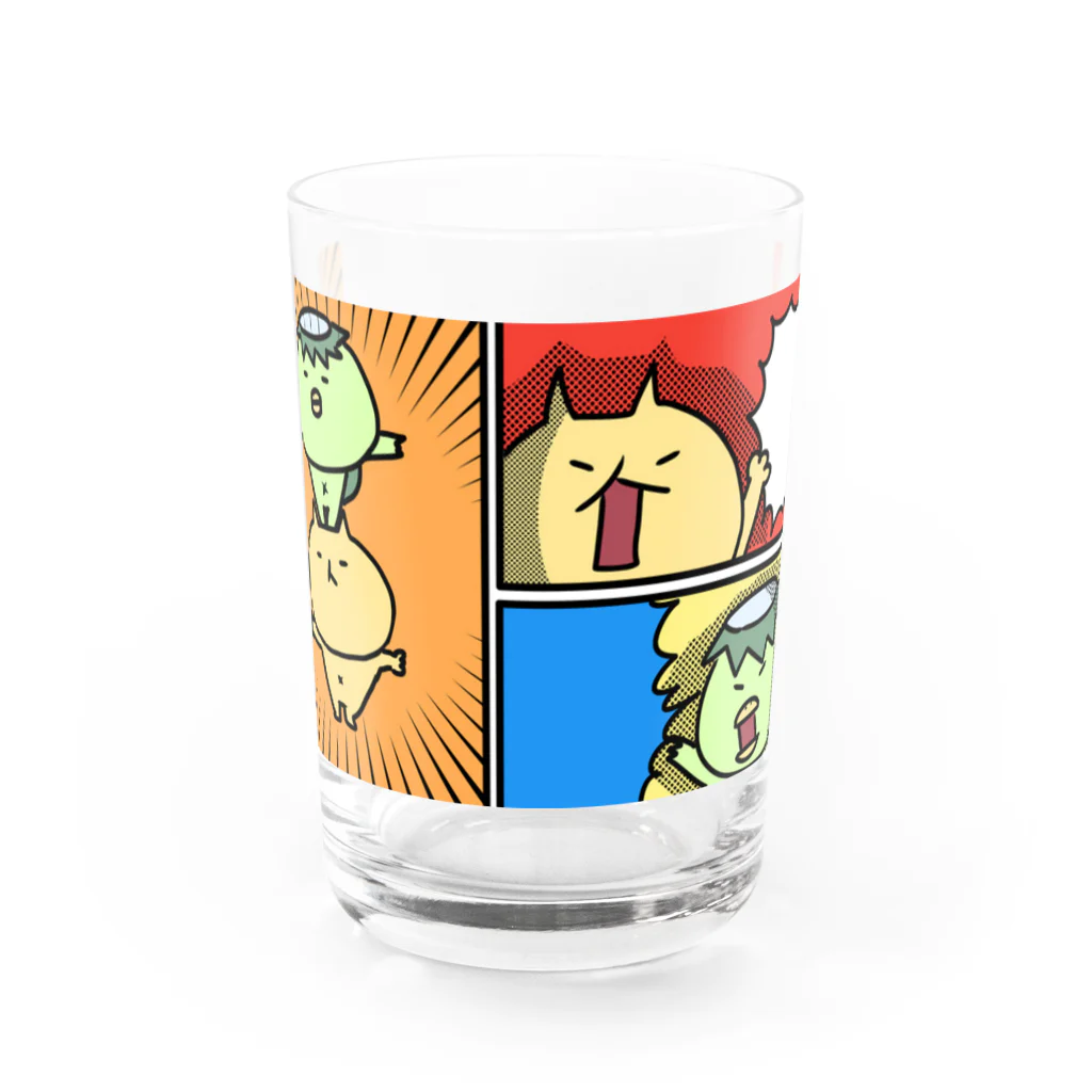 ねこねこむキャラクターショップのコミックなねこかっぱ Water Glass :front