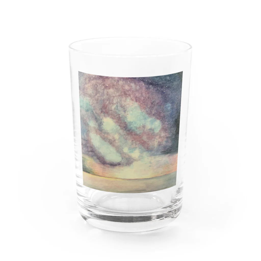 釉薬(ゆうやく)の目眩く夜空 Water Glass :front