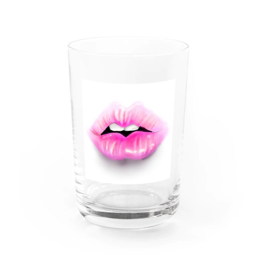 ニューヨークの唇 Water Glass :front