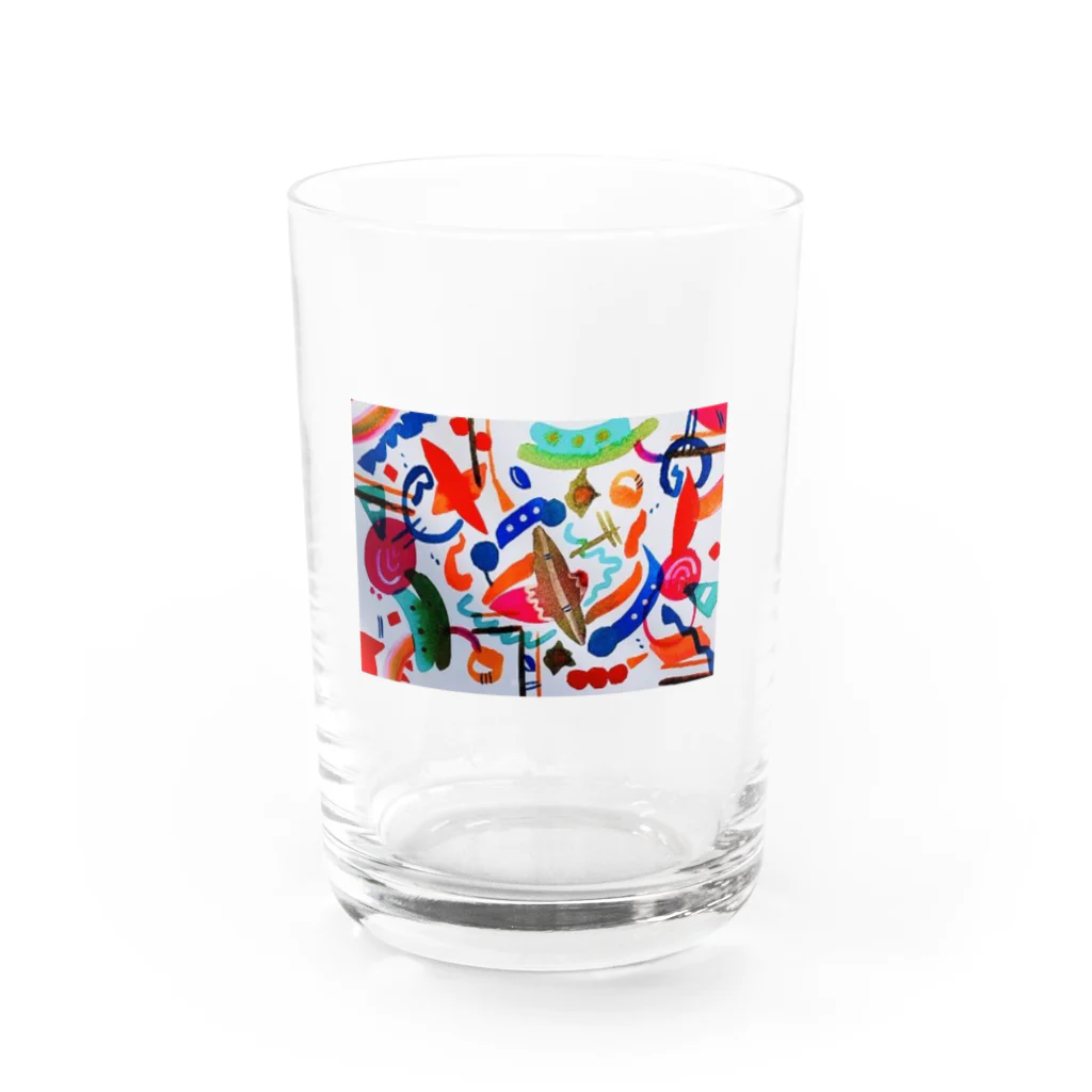 ニューヨークの絵 Water Glass :front