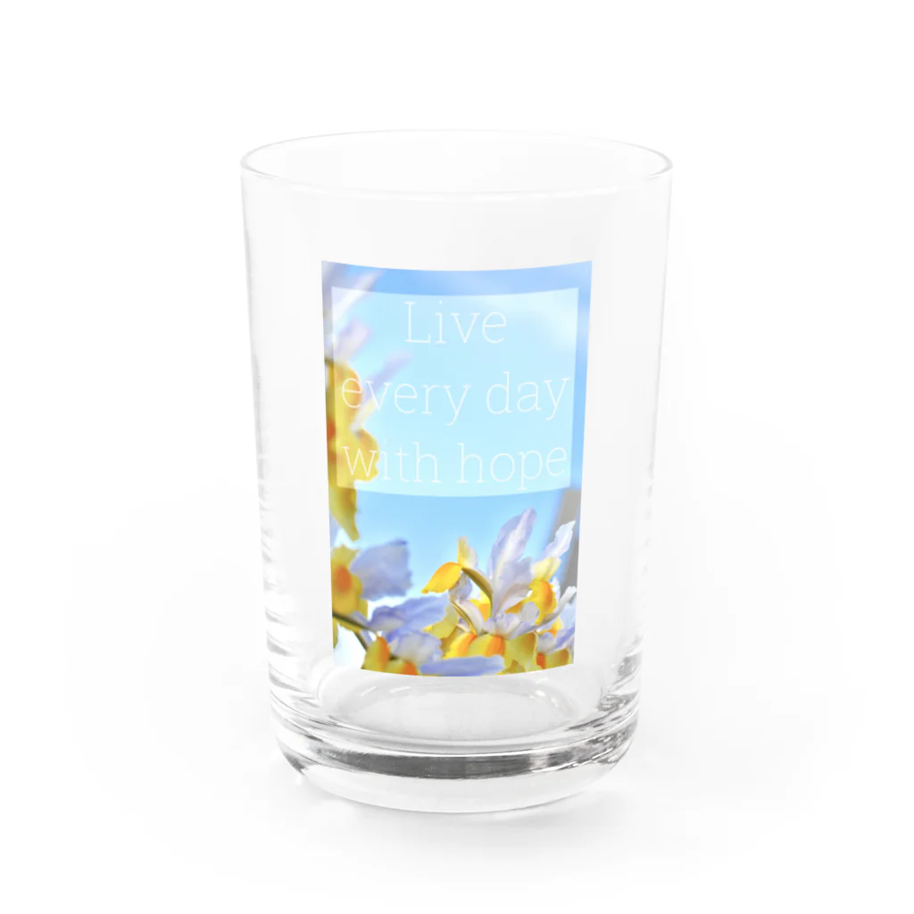 BouquetのIris 「希望」 Water Glass :front