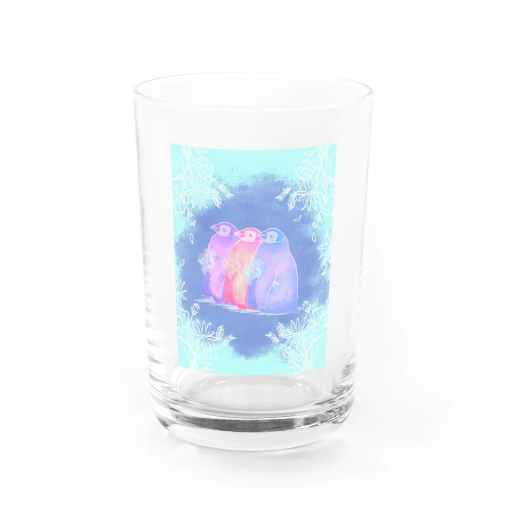 non__07nのペンギンとお花 Water Glass :front