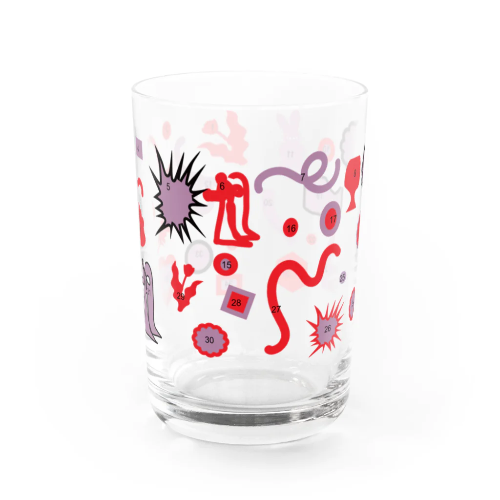 SHOP CMYKのCounting them B Water Glass :front