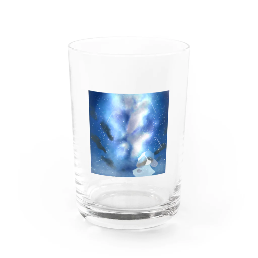 ちびらいふ。の夜空オーロラ Water Glass :front