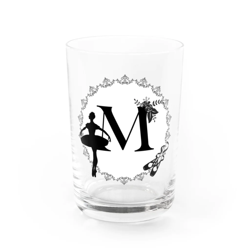 バレエシルエット ballet*pointe_pon*のバレエシルエット◆M-1/モノクロ◆ Water Glass :front