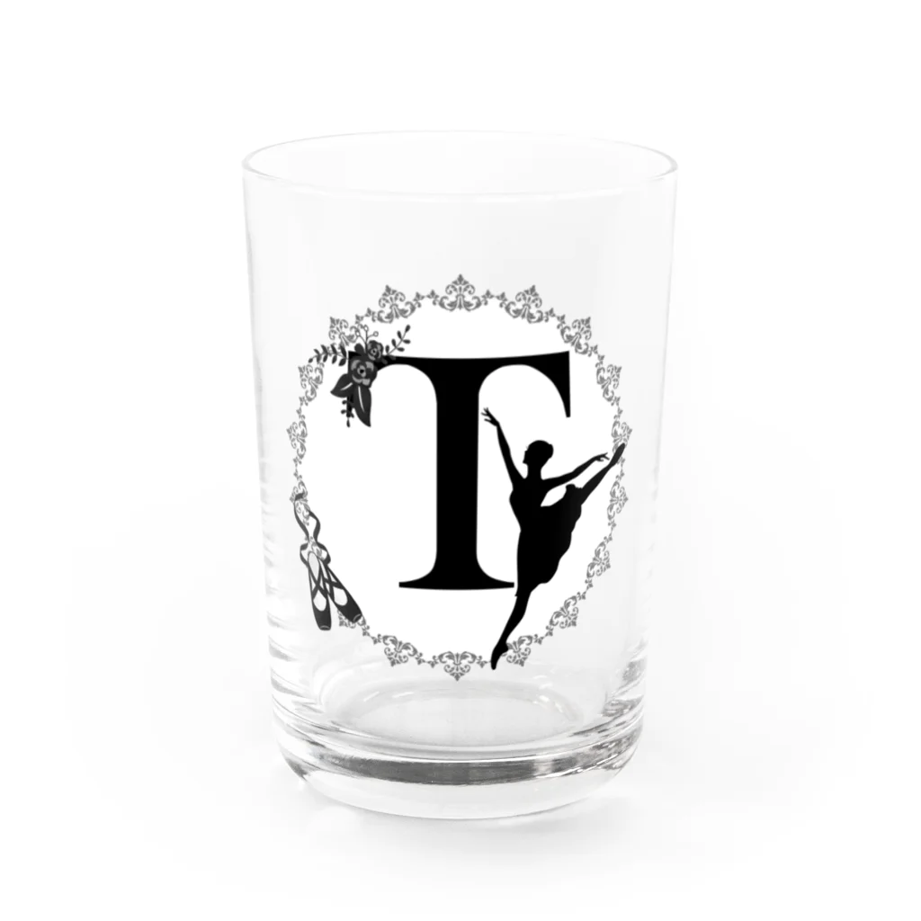 バレエシルエット ballet*pointe_pon*のバレエシルエット◆T-1/モノクロ◆ Water Glass :front