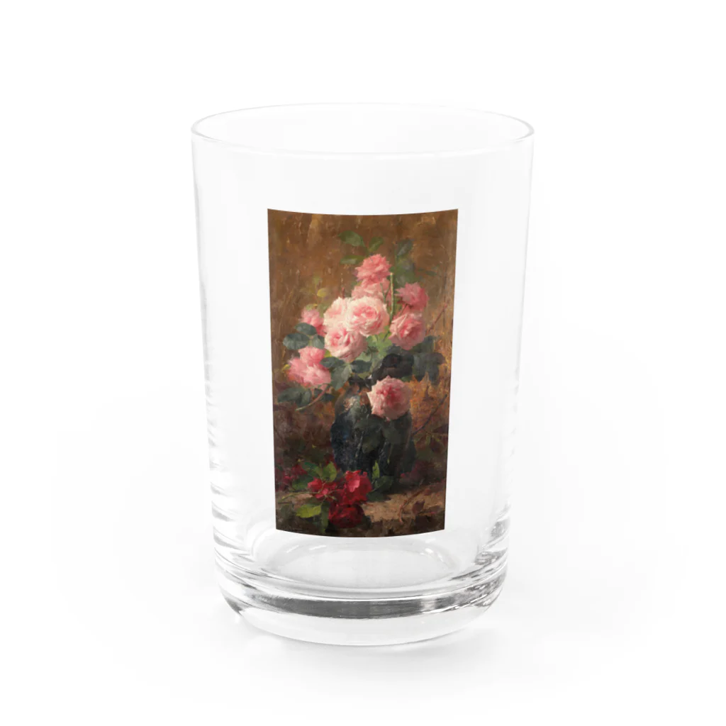 花名画アートグッズのフランス・モルテルマン《バラの静物》 グラス前面