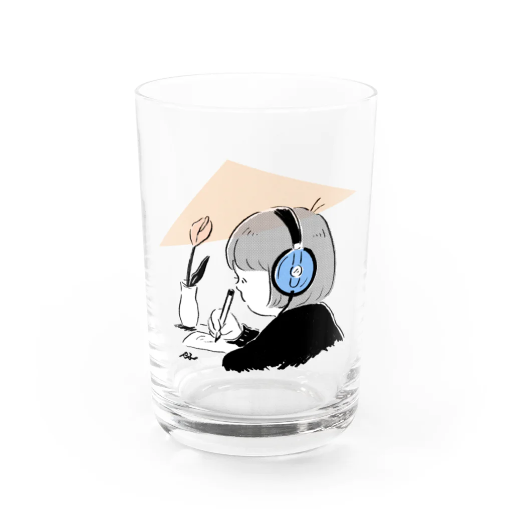 SUZURI de ぺこやの大人になっても Water Glass :front