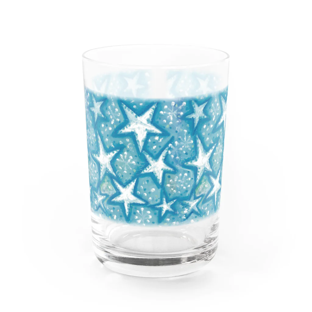 hal+ Harumi Niwanoのbaby blue star Water Glass :front