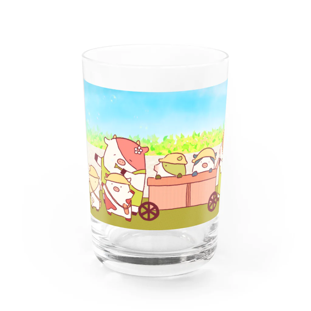 みずま動物園の園庭散歩 Water Glass :front