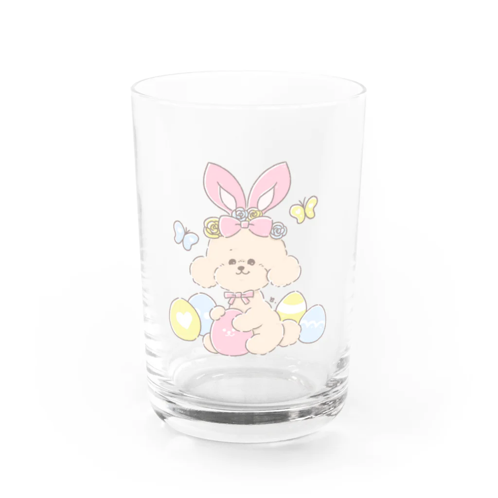 ししまる ともみのHappy Easter Dog!(Apricot) Water Glass :front