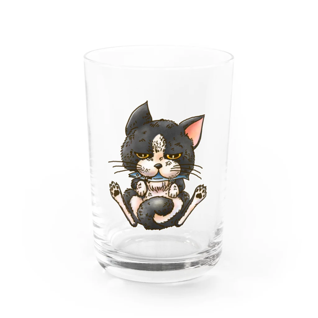 118designの魚を咥えた猫 Water Glass :front