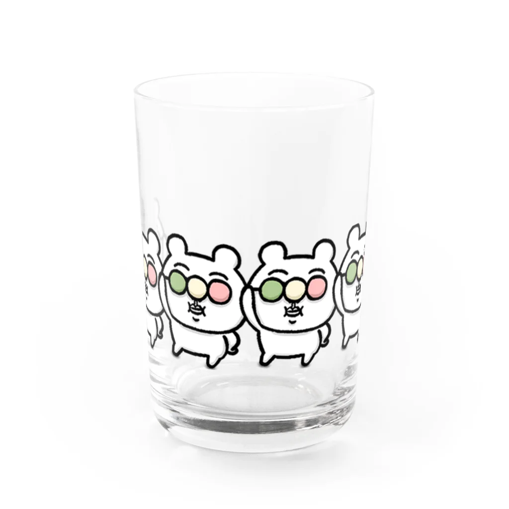 くま田屋のお団子くま Water Glass :front