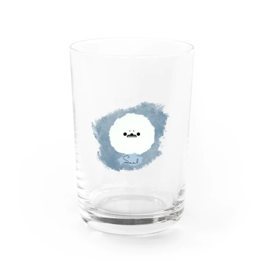 あざらし屋のもこもこあざらし Water Glass :front