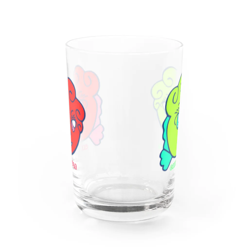 チャンドラー・シーンのどらごん（Red&Green） Water Glass :front