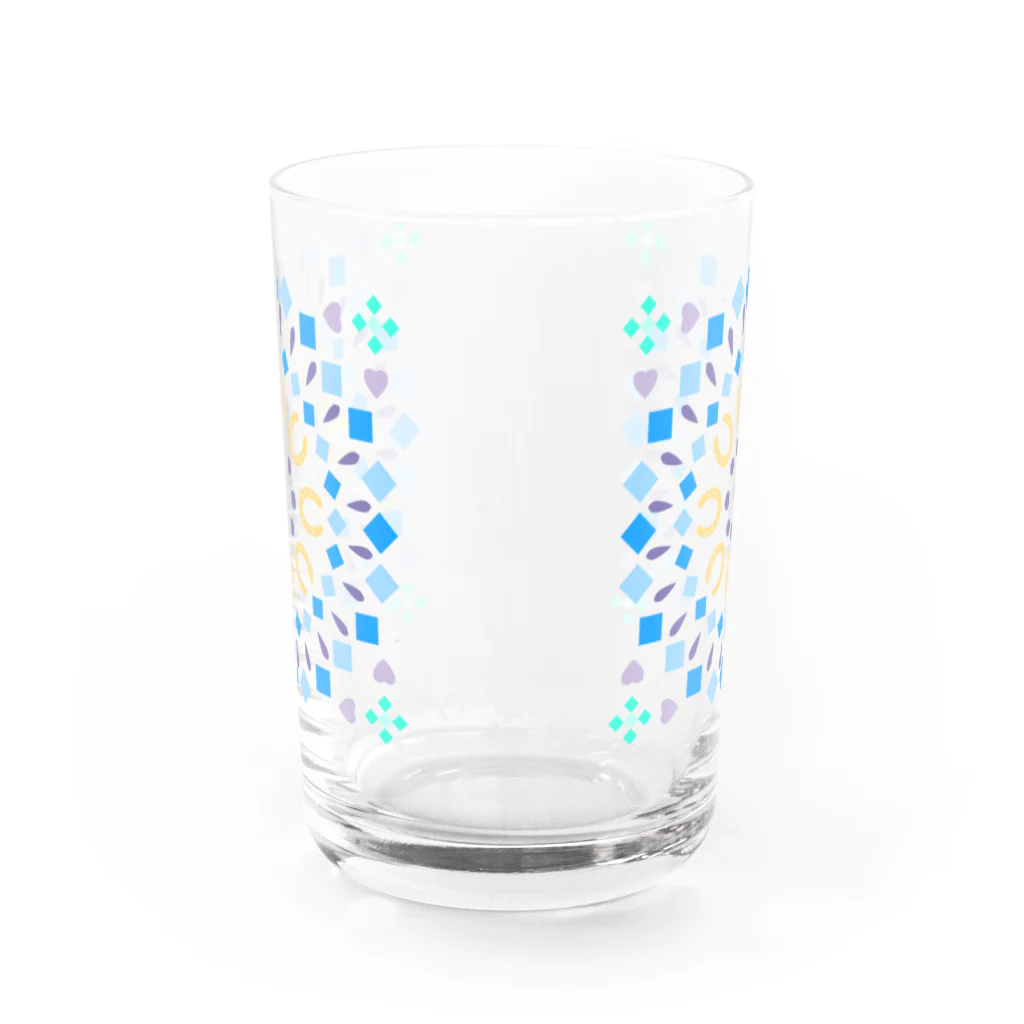 モノツクルヒト　Fuku～ふく～のモロッカン風蹄鉄模様 Water Glass :front