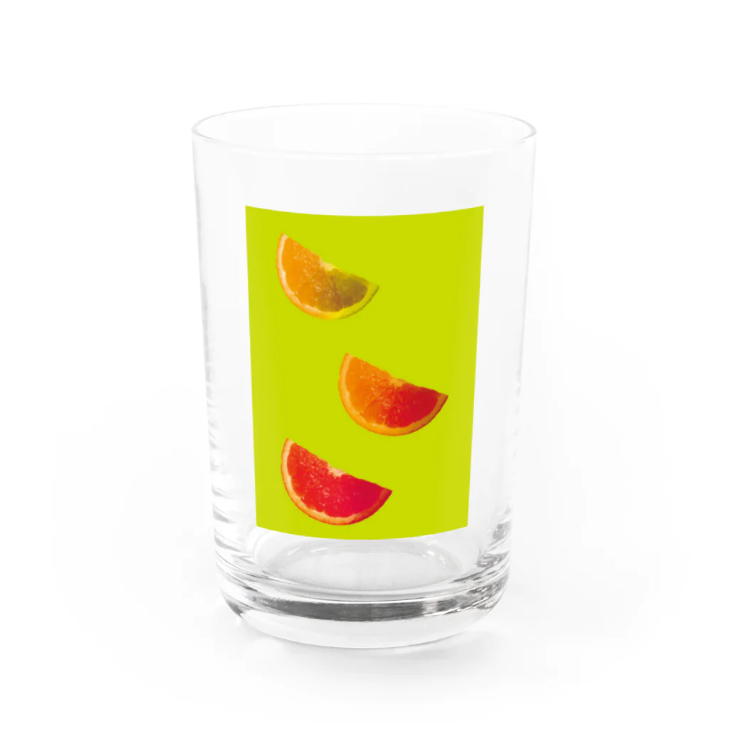 元気いっぱいのoranges. Water Glass :front