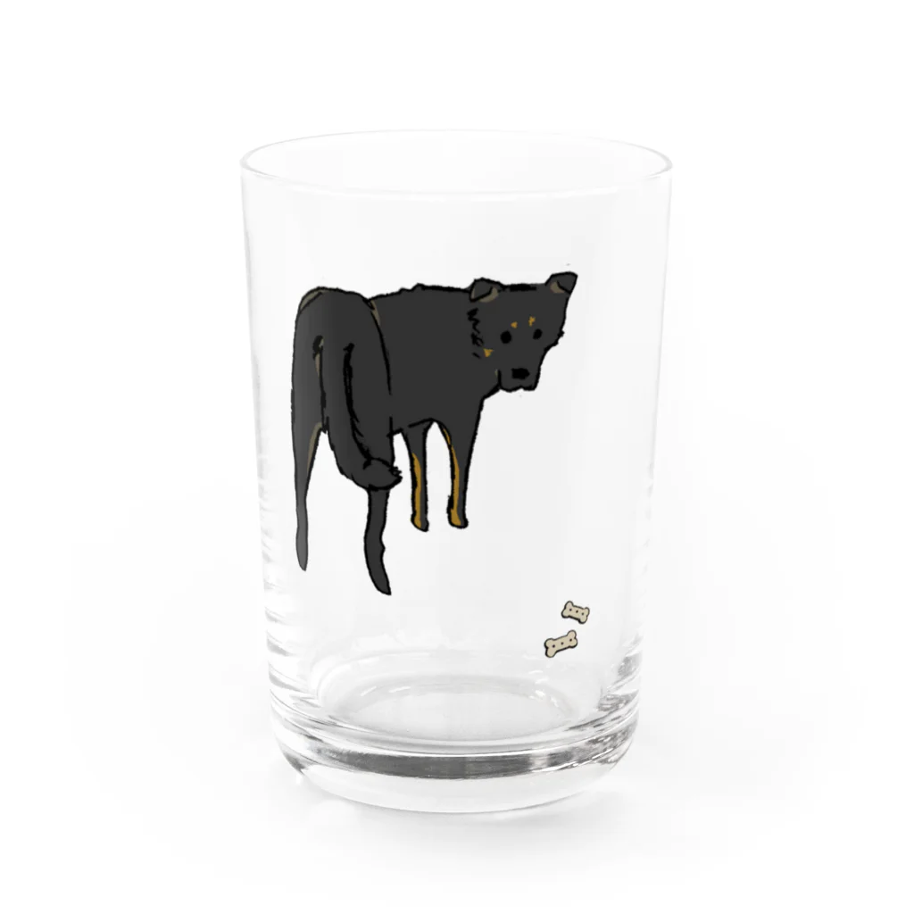 きっかわのラム犬とおやつ(色つきver) Water Glass :front