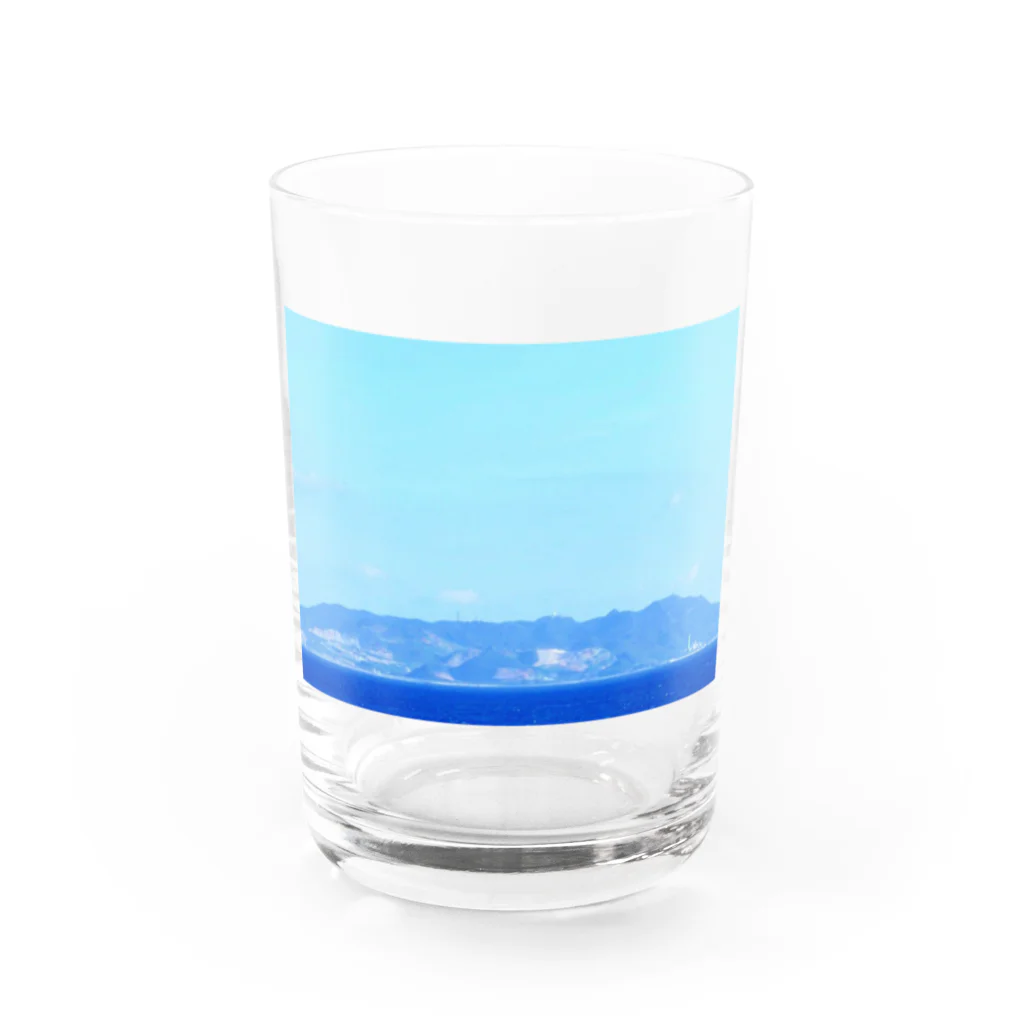 pino子 shopの島が見えてきた【風景写真】 Water Glass :front