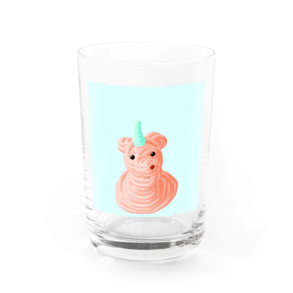 AKUBI工房のCREAM DOG2 Water Glass :front