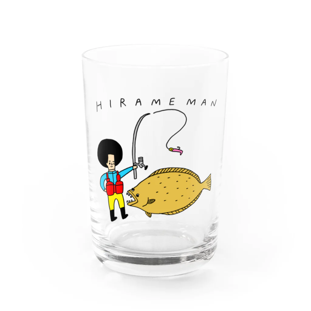 花くまゆうさくのhirameman Water Glass :front