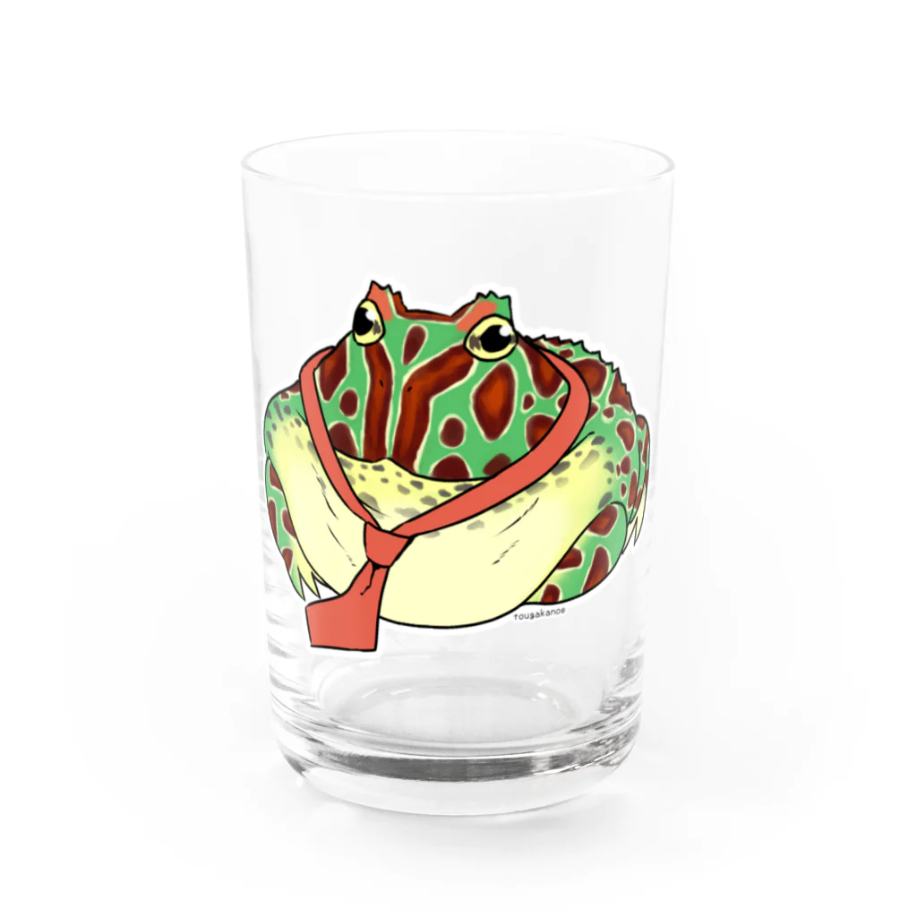 tougakanoe🐸のベルツノガエル　おもちさん Water Glass :front