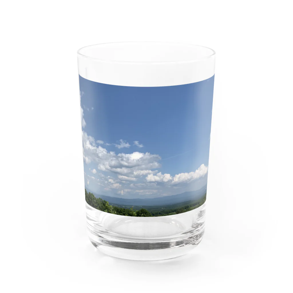 (U・∞・U)の高原の青空 Water Glass :front