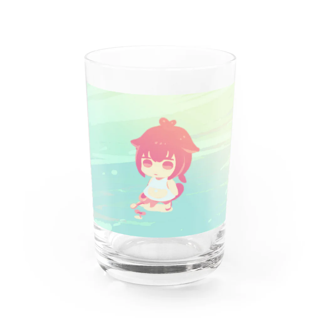 Puu-chのKawaii かわいいめばえちゃん Water Glass :front