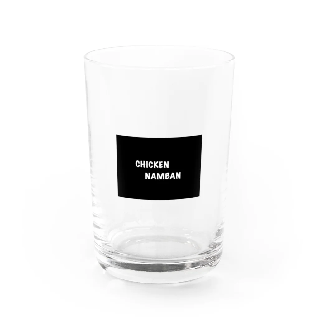 チキン南蛮協会会長のチキン南蛮ロゴ Water Glass :front