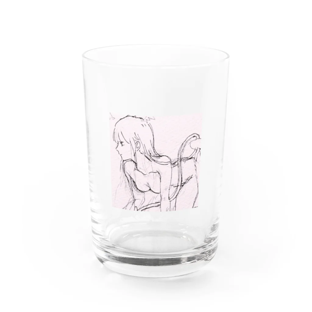 ナマモノ屋さんの👿👩 Water Glass :front