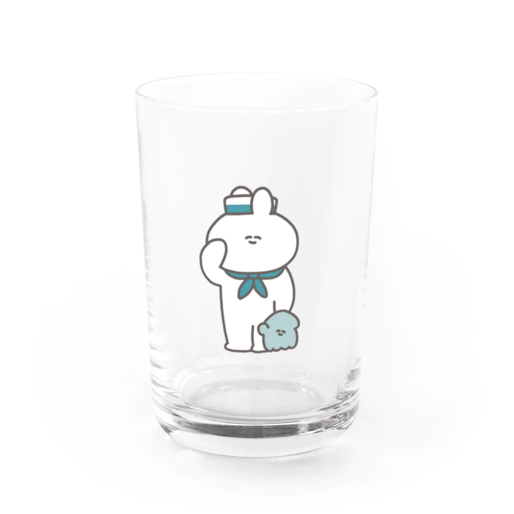 ナポリのSUZURIの水兵うさちゃん Water Glass :front