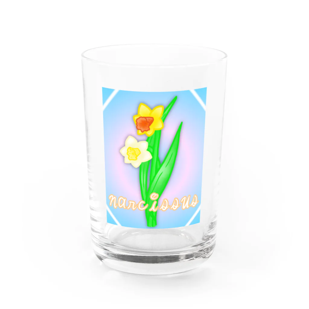 Lily bird（リリーバード）のnarcissus 水仙 Water Glass :front