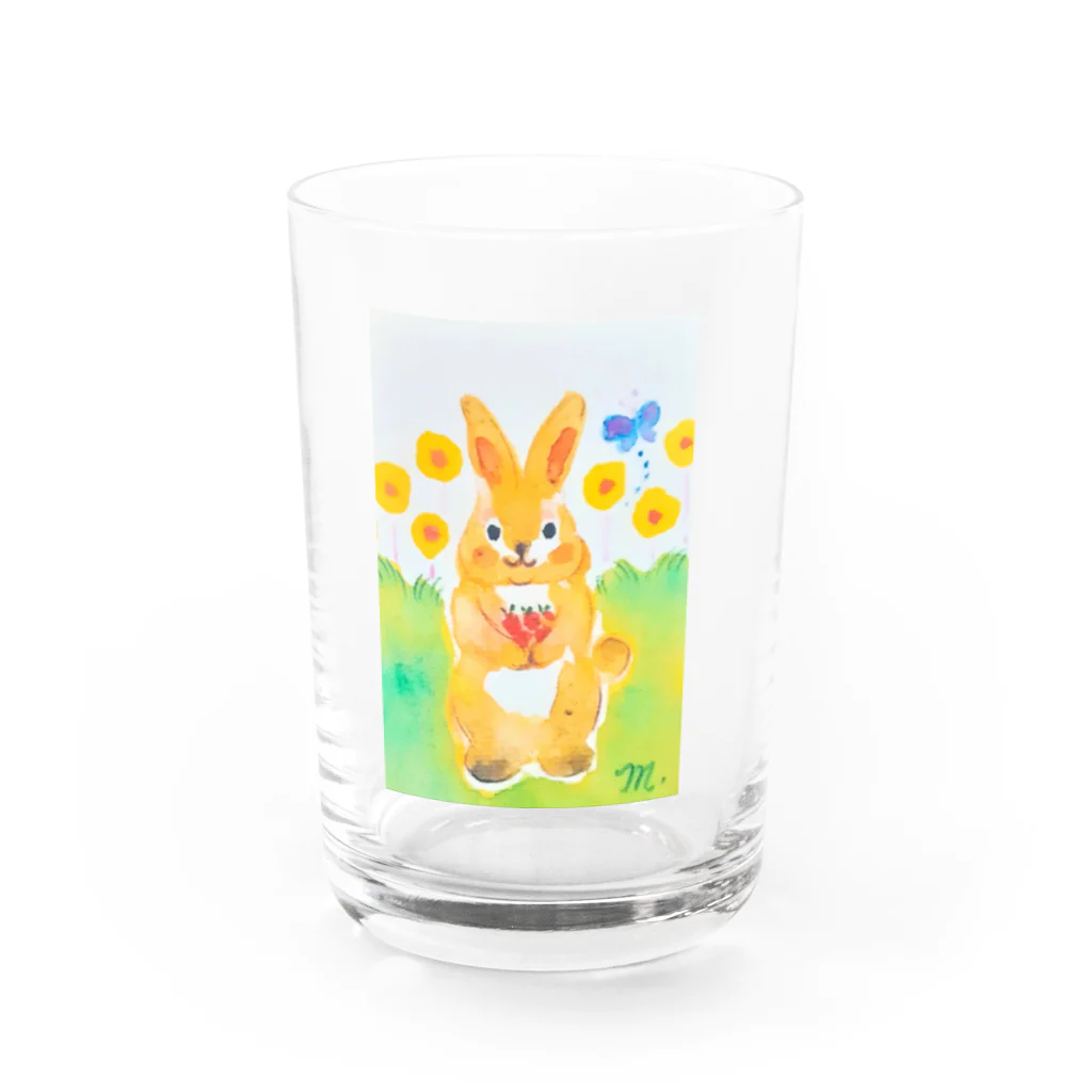 Caramel-choco-bearのRabbi Water Glass :front