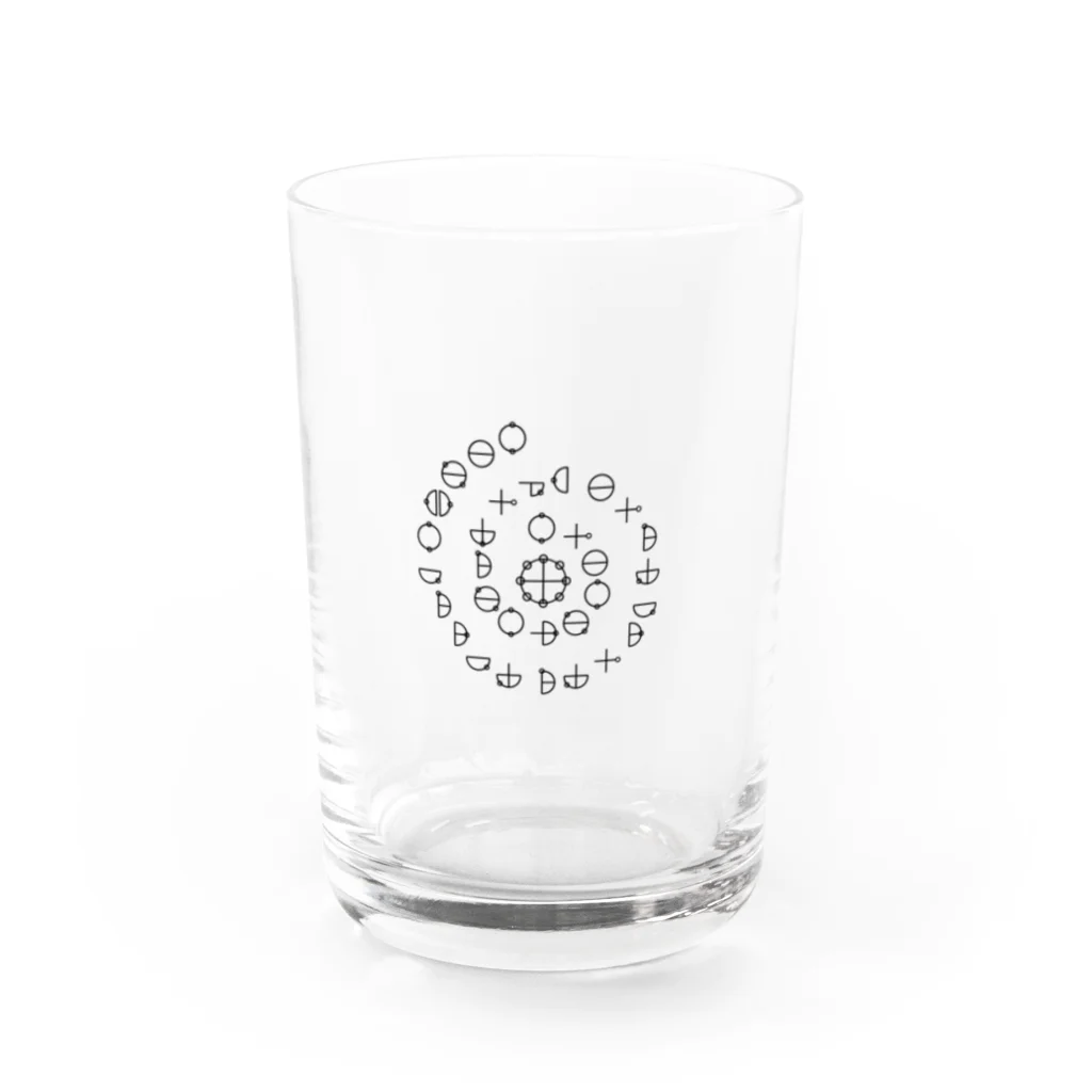カタカムナ五六七のシンプル カタカムナ ７首 Water Glass :front