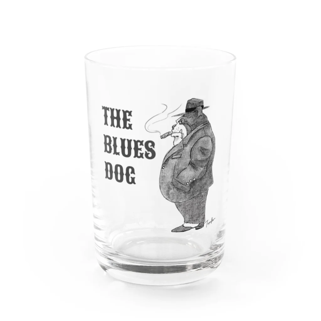 Trippin Flower DesignsのThe Blues Dog Water Glass :front