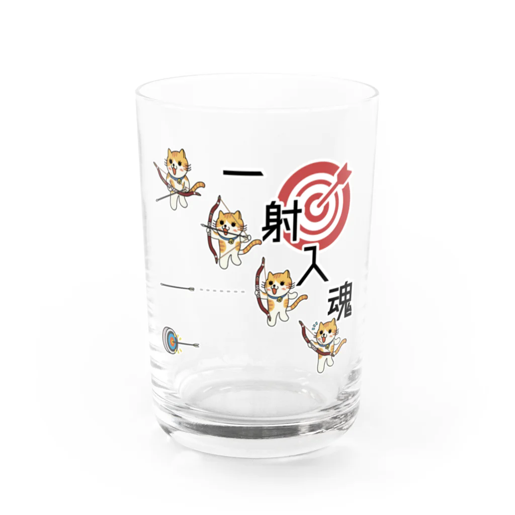 楽猫楽描しげ屋の一射入魂 Water Glass :front