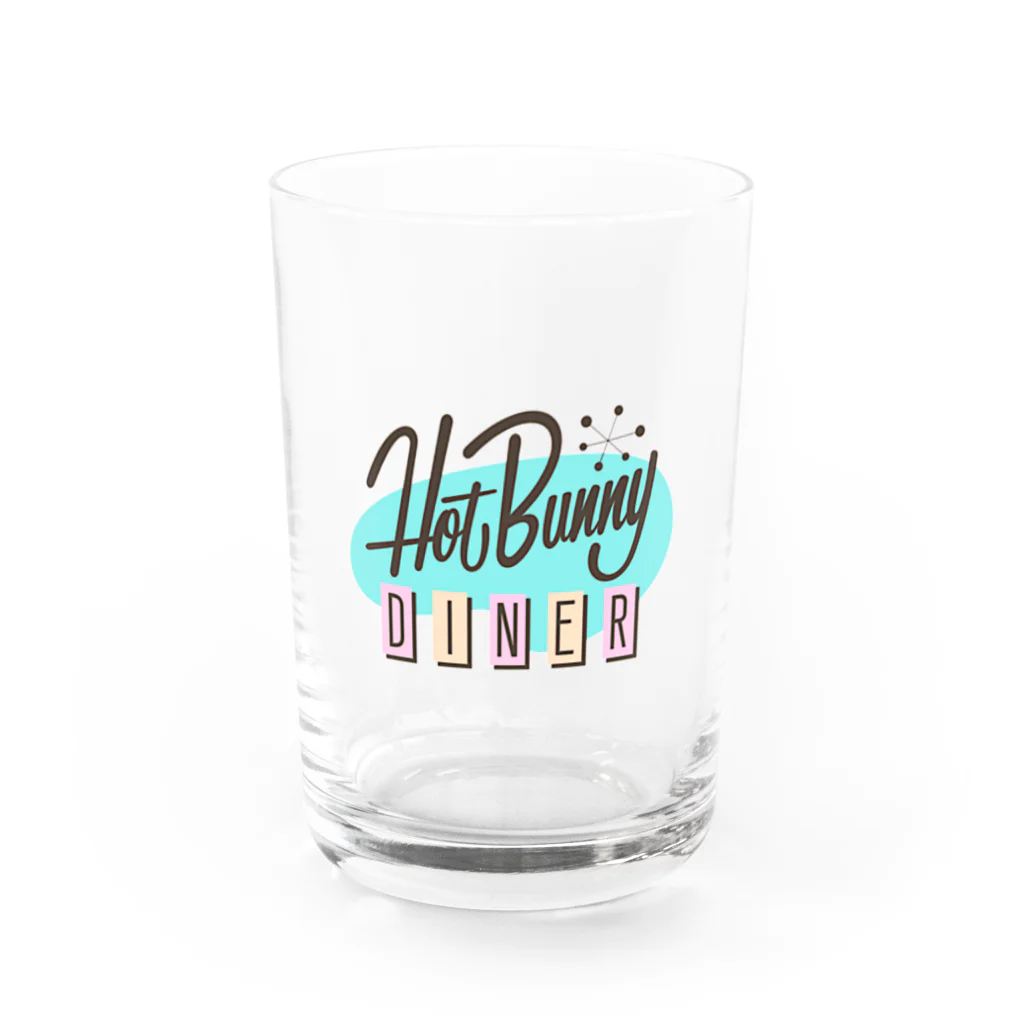 HOT BUNNY のHOT BUNNY ロゴ Water Glass :front