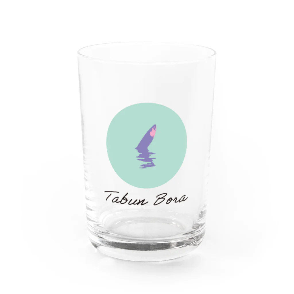 ねこのTシャツやさんのTabun Bora Water Glass :front