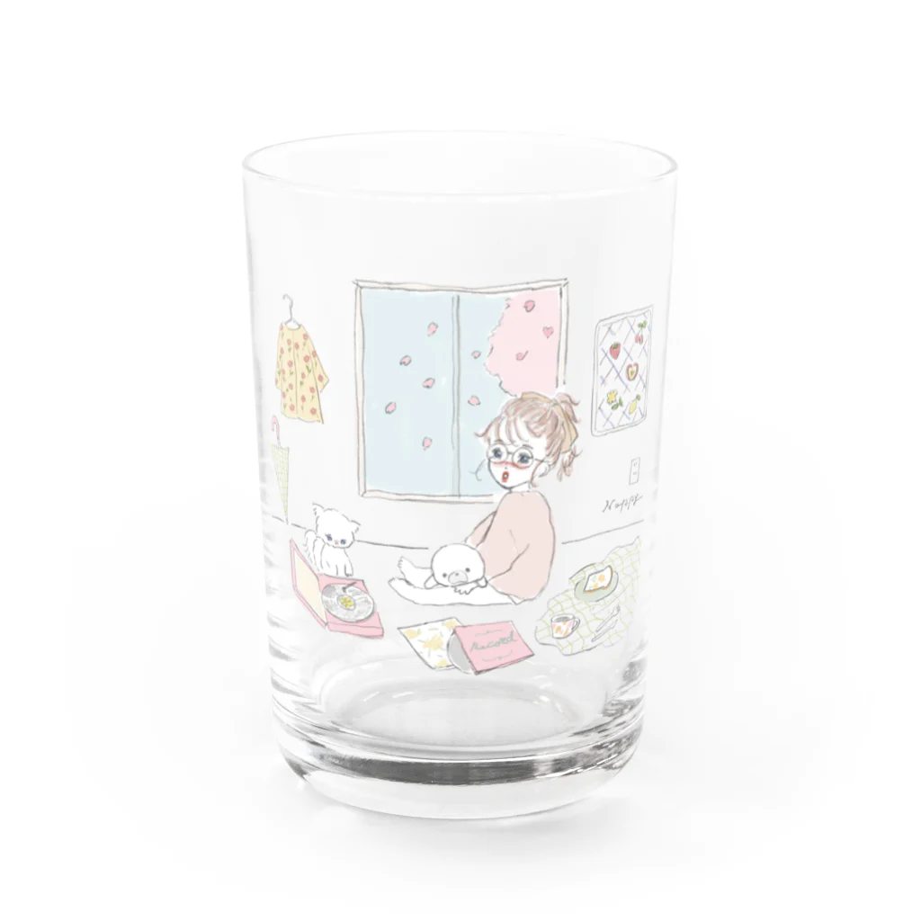 NAPPY ILLUSTRATIONSのおうちグラス Water Glass :front