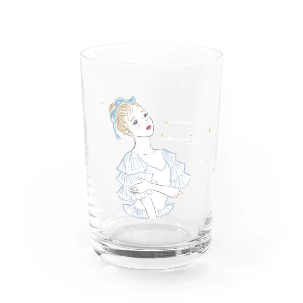 NAPPY ILLUSTRATIONSの白鳥女子 Water Glass :front