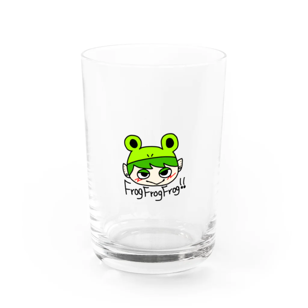 シンヤカエルの蛙男 Water Glass :front