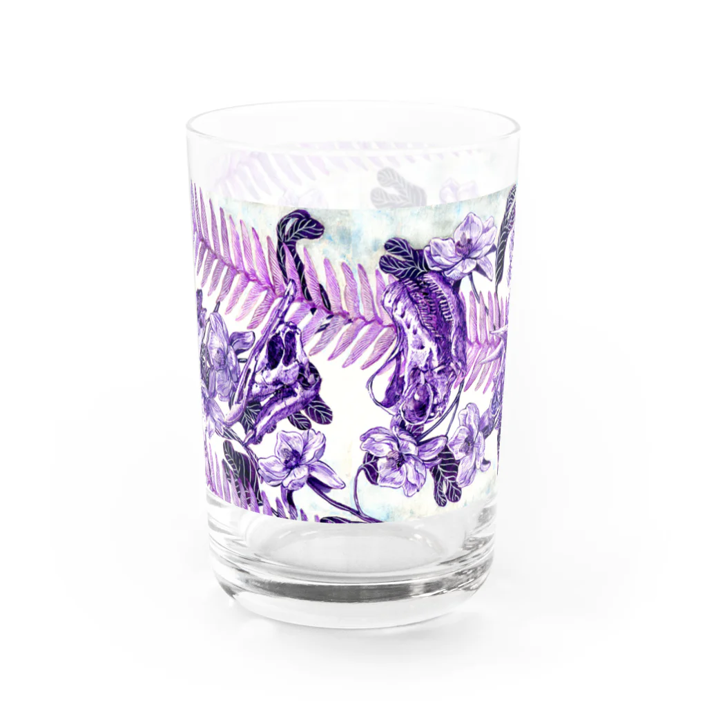 segasworksの古代の花と恐竜のお骨 Water Glass :front