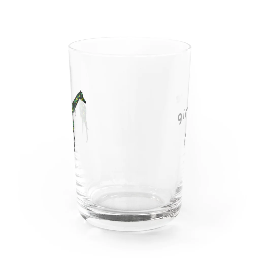 akijiparadeのグラス_giraffe Water Glass :front