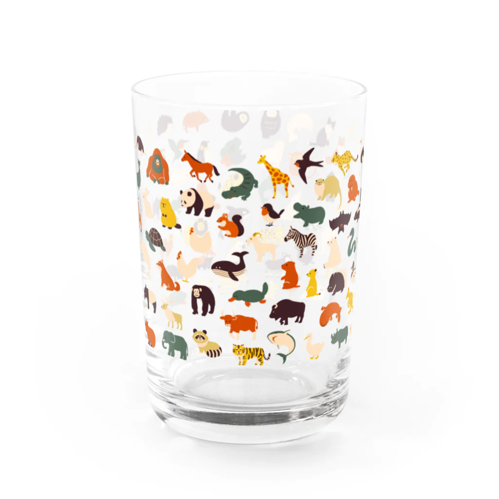 継続支援プラスタのAnimalsグラス　アイボリー Water Glass :front