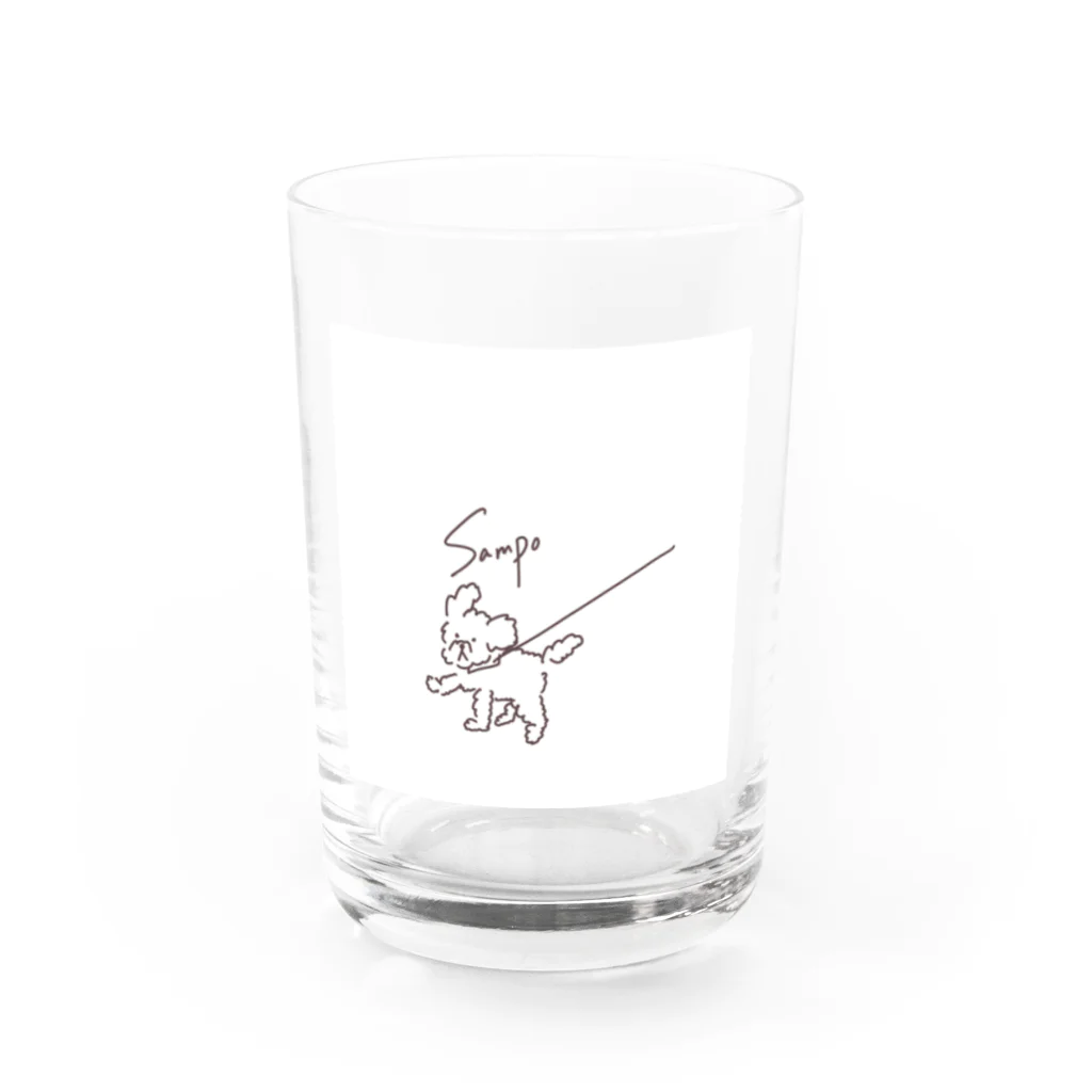 そらのいろのさんぽしてるいぬ Water Glass :front