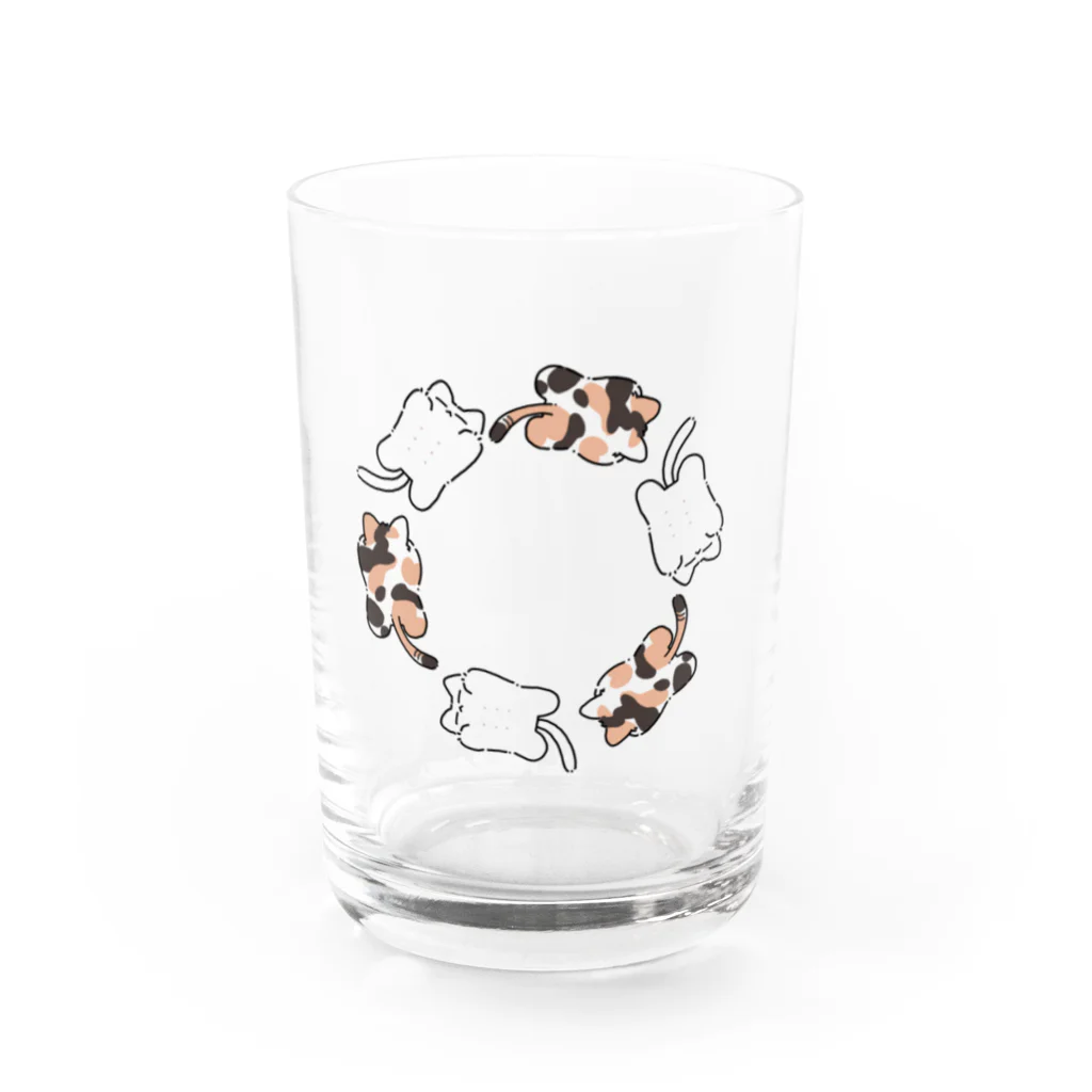 無名店のねこのわ Water Glass :front